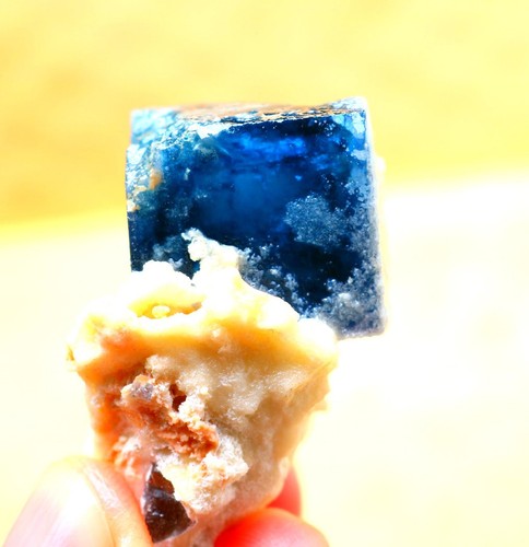 40,8 g Natural Azul Fantasma Fluorita Cúbica Mica Mineral Espécimen/yaogangxian - Imagen 3 de 11