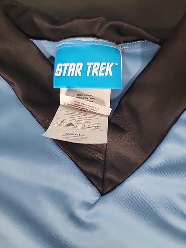 Star Trek 2020 CBS Costume Halloween Uniform Shirt Pale Blue Spock Men’s Small - Picture 9 of 9