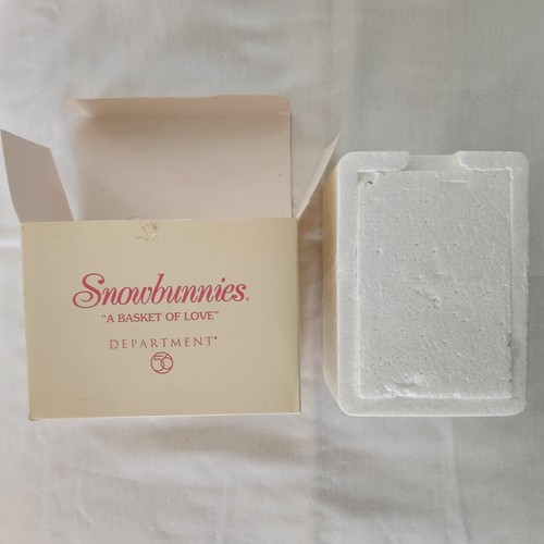 Snowbunnies Dept 56 "A Basketof Love" Biskuitporzellan Schneebaby gebraucht - Bild 10 von 14