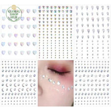 5 Sheets Face Gems Face Jewels Stickers, Self Adhesive Eye Body Face Nail Crysta