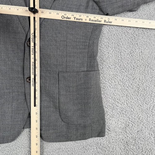 Bonobos Standard Fit 100% Italienische Wolle Grau Blazer Sport Mantel Gr. 38R - Bild 6 von 7