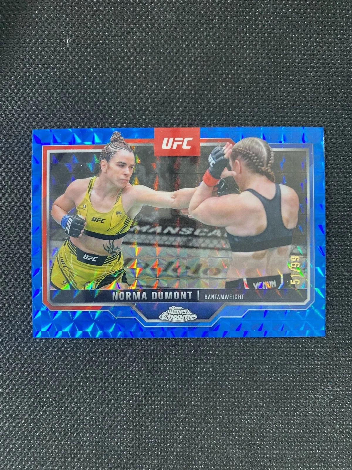 2025 Topps Chrome Blue Geometric Refractor #195 Norma Dumont 51/99 NOP