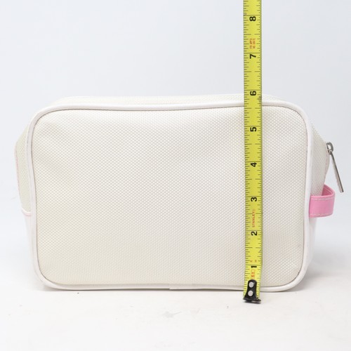 Clinique White And Pink Cosmetic Bag  / New - Picture 2 of 4