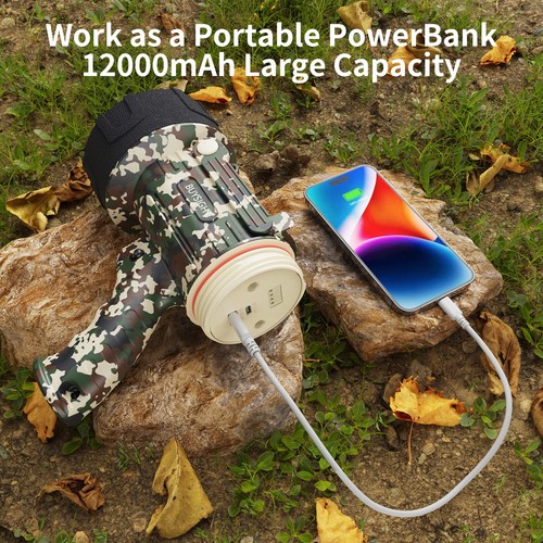 Rechargeable Spotlight Flashlight,1000,000 lumens Hand held Spotlight Waterpr... - Picture 7 of 8