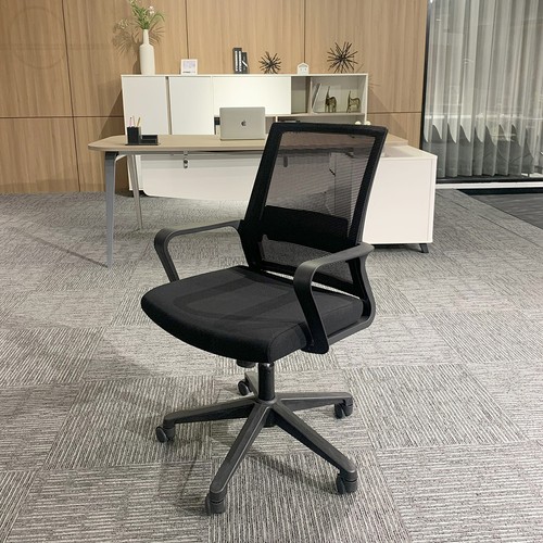 Ergonomic Mesh Office Chair Adjustable Swivel Desk Chair with Armrests Black - Picture 8 of 11