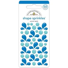 Doodlebug ~ SUMMER FUN ~ Summer Splash ~  Shape Sprinkles ~ Enamel Dots
