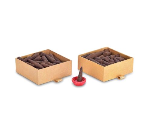 INCENSO DI LUSSO PHOOL - Confezione aromaterapia (80 coni Dhoop biologici 100% biologici - Foto 2 di 8