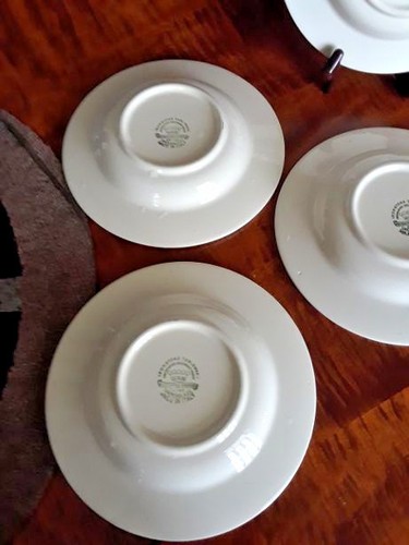 6 Ironstone Tableware Soup/Cereal Rimmed Bowls Italy Cobalt Blue & Ivory - Picture 7 of 8