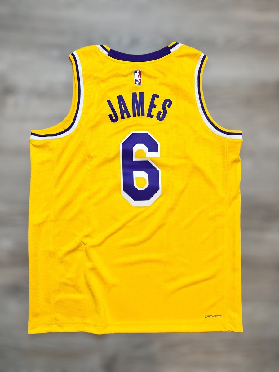 Nike LeBron James Lakers Swingman Jersey Yellow Size 48 (Large
