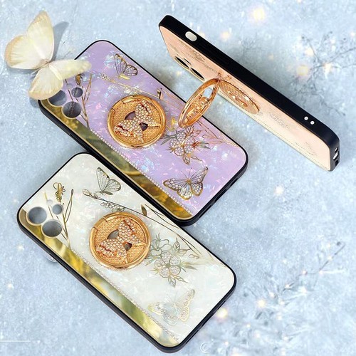 For iPhone 16 15 14 13 12 Pro Max Case Glitter Bling Diamond 3D Butterfly Cover - Picture 9 of 20