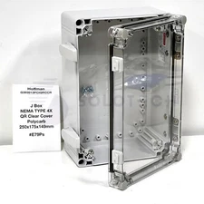 Hoffman Q302013PCIQRCCR J Box NEMA Type 4X / QR Clear Cover, Polycarb - #E79Ps