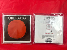 2 x Authentic Pirastro Obligato 4/4 Violin String Set Medium Gauge Gold E Ball