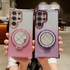 Glitter Phone Case With Kickstand For Samsung Galaxy S25 Ultra S24FE S23 A54 A15