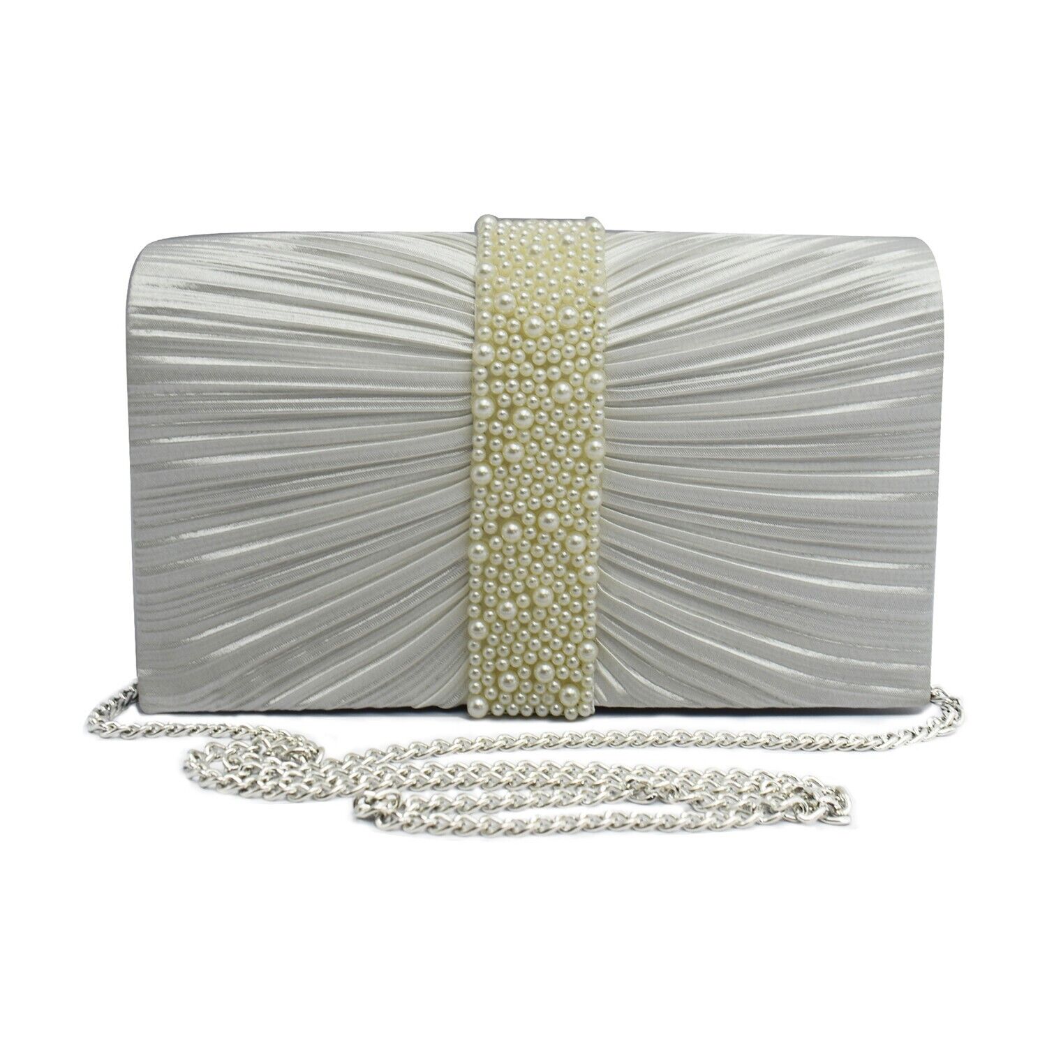 Women Satin Pleated Clutch Bag | Elegant Wedding & Evening Purse | Ladies Party