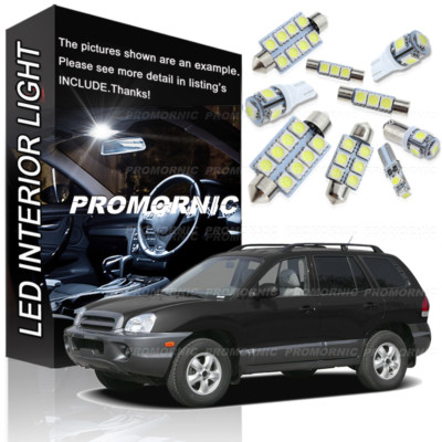 8-Piece Super White LED Interior Light Kit For 2002-2006 Hyundai Santa Fe – 6000K