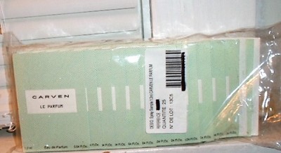 CARVEN LE PARFUM LOT of 25 Carded Sample Sprays (sealed) FREE SHIPPING!