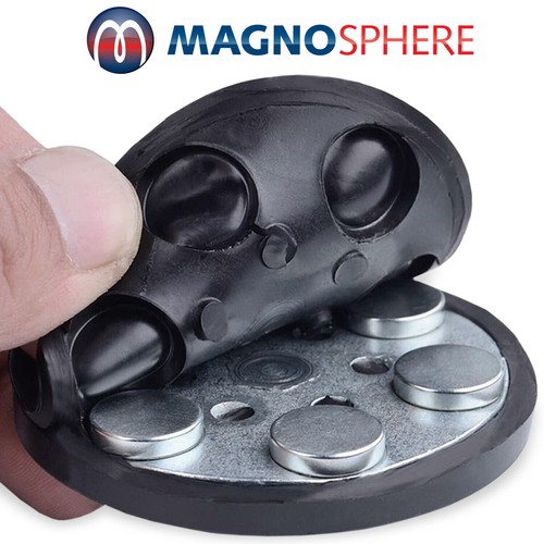 Magnetic system neodymium rubberized Ø 22mm - 88mm with socket M4-M8, holds 5.8kg - 55kg - Picture 4 of 9