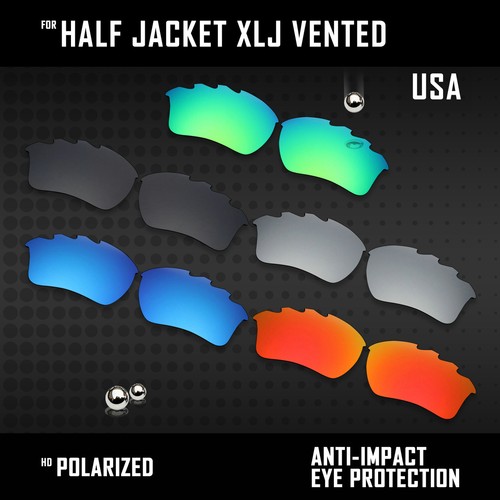 Anti Scratch Polarized Replacement Lenses for-Oakley Half Jacket XLJ Vented Opt - Imagen 23 de 23