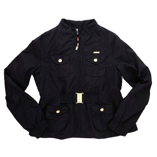LIGHTWEIGHT APPLE BOTTOMS GIRLS JUNIORS XL 14-16 BLACK SILKY BIKER MOTO JACKET - Picture 2 of 12