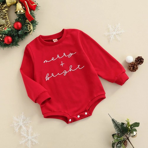 Baby Girls Boys Romper Letter Printed Long Sleeve Jumpsuit Fall Spring Clothing - Picture 2 of 12