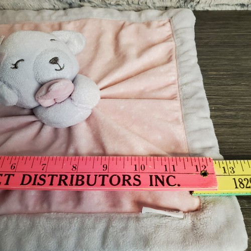 Carter's Gray Dog Hugging Pink Lovey Thick Fleece Baby Security Blanket 13" 2016 - Picture 6 of 6