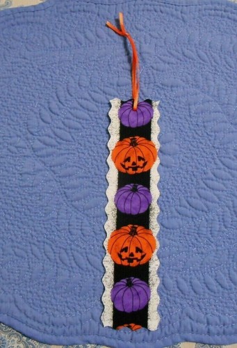 Bookmark HALLOWEEN Fabric or Cloth Bookmark Pumpkins Handmade - Bild 3 von 3