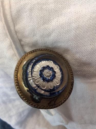 3 Antichi Tiranti Vittoriani Vetro Stella Ottone Vite - Benefici Beneficenza - - Foto 5 di 7