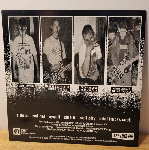 AFI Dork Atom Age Industries Records 2017 White Vinyl Limited Pressing Punk 7" - Picture 3 of 6