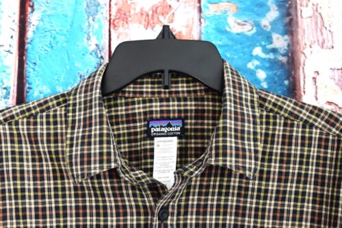 Herren Patagonia Hemd Langarm Pima Baumwolle kariert MEDIUM mehrfarbig GEBRAUCHT - Bild 3 von 11
