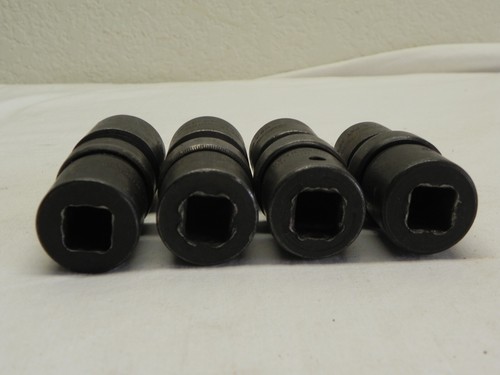 Snap-On 4 Piece 1/2" Drive 6 Pt SAE Flank Drive Shallow Swivel Impact Socket Set - Picture 14 of 14