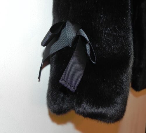 NWT Talbots Bow Detail Faux Fur Vest - Size S, Black - Picture 2 of 5