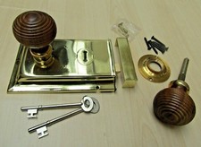 SET MANIGLIE POMELLO SERRATURA PORTA CERCHIO INGLESE VECCHIO CLASSICO RETRÒ VINTAGE TRADIZIONALE