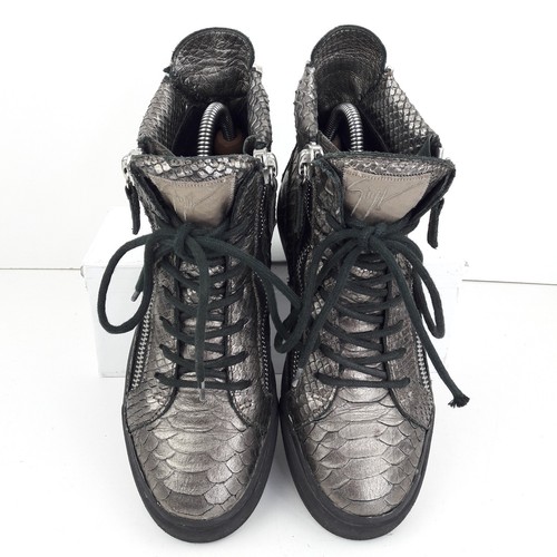 Giuseppe Zanotti Damen Sneaker UK 3 Schwarz Gold Kroko Style Ladies Designer - Bild 8 von 23