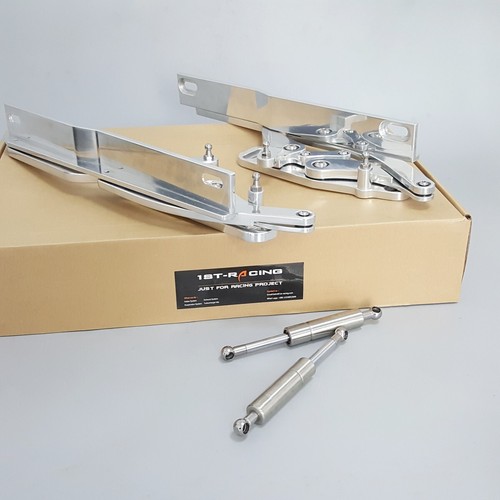 KIT de bisagras de campana pulidas de construcción de aluminio para modelo Camaro plateado 1970-1981 - Imagen 7 de 9