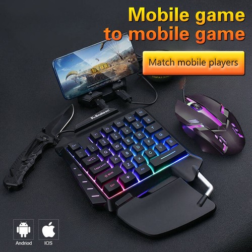 One Handed Keyboard Mechanical Feel Ergonomics Backlight 39key Gaming Keyboa _xa - Afbeelding 11 van 15