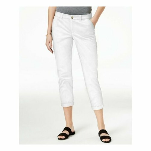 Maison Jules Women's Slim Ankle Pant White Size 8 NWT - Picture 1 of 3