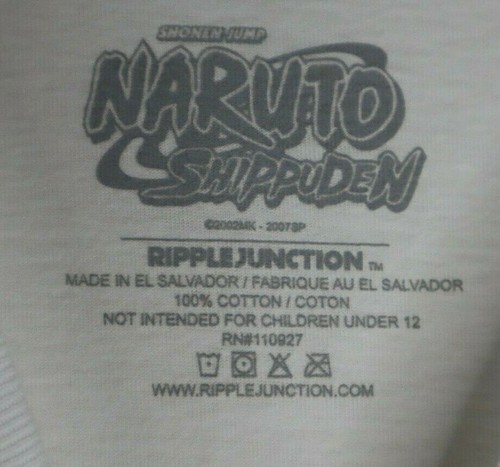 NARUTO SHIPPUDEN Size L White Long Sleeve T-Shirt Size Graphic Tee Anime NEW - Picture 3 of 4