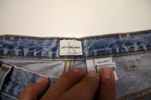 Vintage Calvin Klein Easy Fit Double Stone Wash Blue Jeans Mens 36 x31 READ - Picture 7 of 16