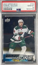 2022-23 Upper Deck *** SAMUEL WALKER *** Clear-Cut Young Guns #723  💎 PSA 10 💎