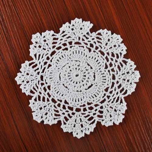 4Pcs Vintage Hand Crochet Doilies Cotton Lace Placemat Coaster Wedding Tea Party - Picture 2 of 8
