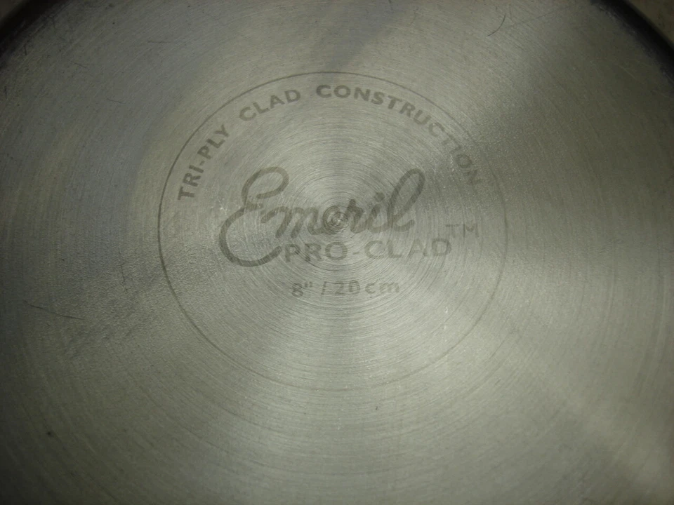 EMERIL PRO CLAD 8" GOURMET PAN SKILLET TRI PLY STAINLESS STEEL INDUCTION EUC - Image 2 of 4