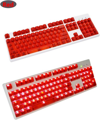 104 Keys Blank Non Printed Transparent Keycaps ANSI OEM for Mechanical Keyboard - Picture 10 of 18