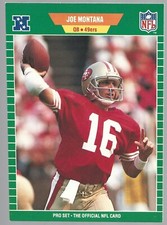 1989 Pro Set JOE MONTANA #381 HOF QB San Francisco 49ers Vintage NFL Card