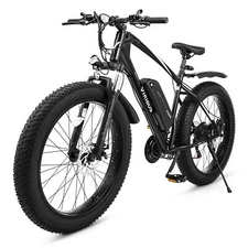 VIRIBUS Electric Bicycle 26" 48V Electric Mountain Bike Fat Tire E-Bike Battery