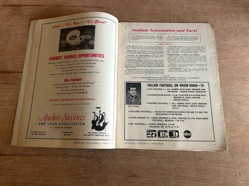 Wisconsin Ohio State Football Program Woody Hayes Brockington Ads NCAA Vintage - Picture 18 of 24