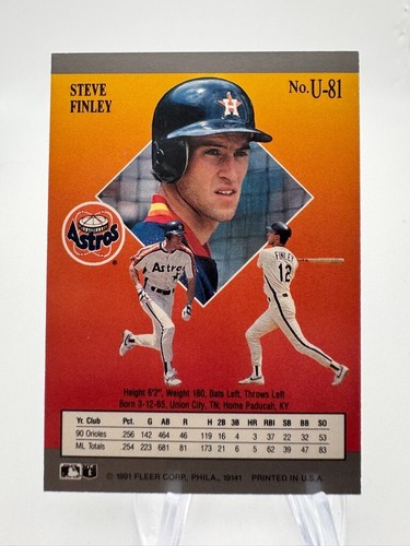 1991 ULTRA FLEER BASEBALL CARDS - ALL IN NM CONDITION - YOU PICK - UPDATED - Picture 186 of 264