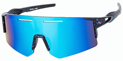 Kids Wrap Sports Shield Baseball Cycling Sunglasses Multi Color Mirror 30RV - Picture 9 of 16