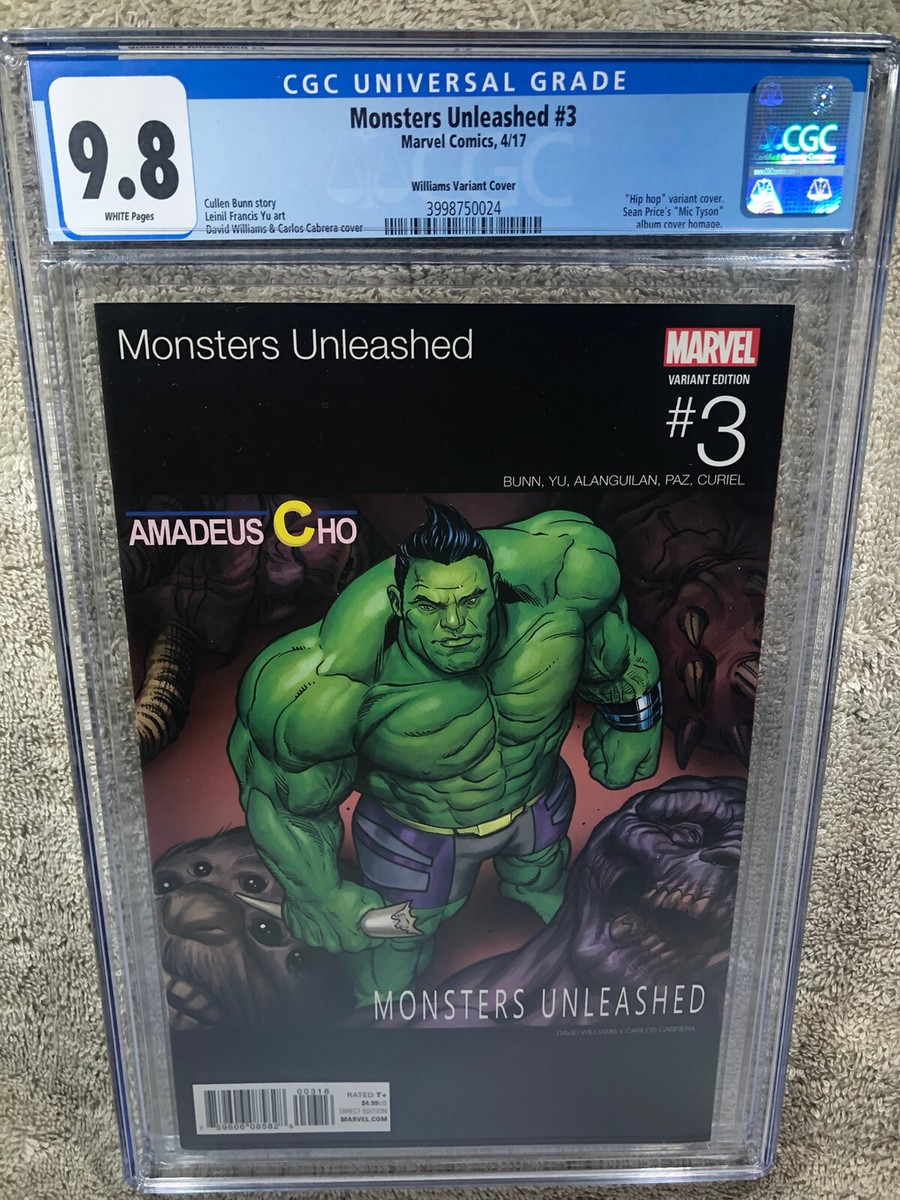 Monsters Unleashed 3 CGC 9.8 Hulk Amadeus Cho Mic Tyson Hip