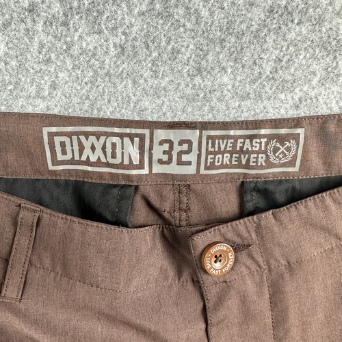 Dixxon Shorts Mens 32 Brown Active Performance Hybrid Chino Stretch Preppy #2 - Picture 9 of 10