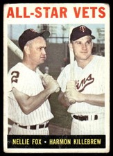 1964 TOPPS HARMON KILLEBREW 81 FAIR NELLIE FOX ALL-STAR VETS WHITE SOX TWINS